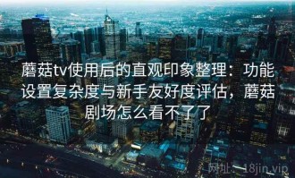 蘑菇tv使用后的直观印象整理：功能设置复杂度与新手友好度评估，蘑菇剧场怎么看不了了