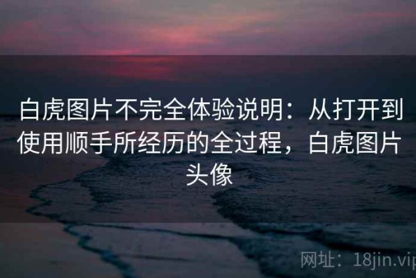 白虎图片不完全体验说明：从打开到使用顺手所经历的全过程，白虎图片头像