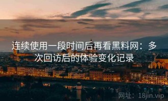 连续使用一段时间后再看黑料网：多次回访后的体验变化记录