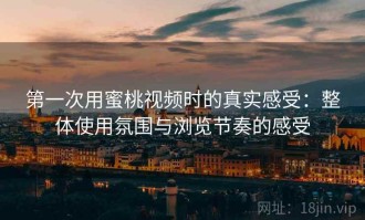 第一次用蜜桃视频时的真实感受：整体使用氛围与浏览节奏的感受