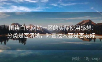 围绕白虎网站一区的实际使用感想：分类是否清晰，对查找内容是否友好