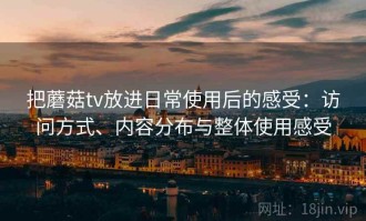 把蘑菇tv放进日常使用后的感受：访问方式、内容分布与整体使用感受