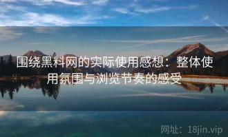 围绕黑料网的实际使用感想：整体使用氛围与浏览节奏的感受