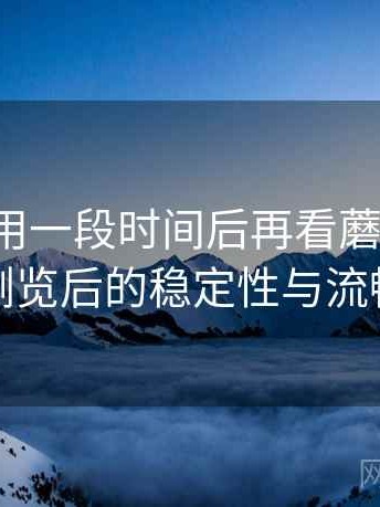 连续使用一段时间后再看蘑菇视频：长时间浏览后的稳定性与流畅度表现