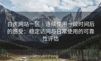 白虎网站一区｜连续使用一段时间后的感受：稳定访问与日常使用的可靠性评估
