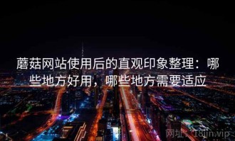 蘑菇网站使用后的直观印象整理：哪些地方好用，哪些地方需要适应