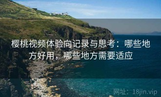 樱桃视频体验向记录与思考：哪些地方好用，哪些地方需要适应