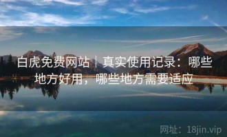 白虎免费网站｜真实使用记录：哪些地方好用，哪些地方需要适应