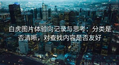 白虎图片体验向记录与思考：分类是否清晰，对查找内容是否友好