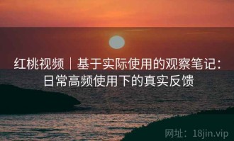 红桃视频｜基于实际使用的观察笔记：日常高频使用下的真实反馈