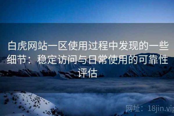 白虎网站一区使用过程中发现的一些细节：稳定访问与日常使用的可靠性评估