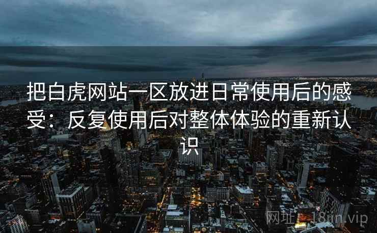 把白虎网站一区放进日常使用后的感受：反复使用后对整体体验的重新认识
