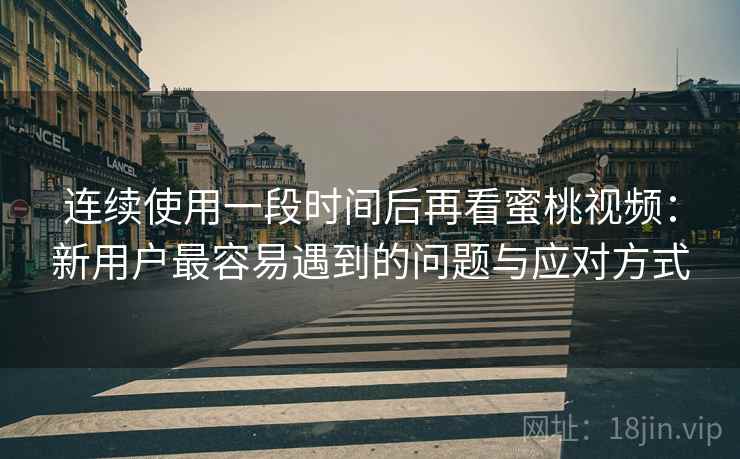 连续使用一段时间后再看蜜桃视频:新用户最容易遇到的问题与应对方式 连续使用一段时间后再看蜜桃视频:新用户最容易遇到的问题与应对方式