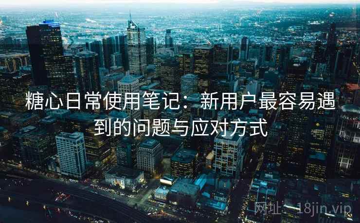 糖心日常使用笔记：新用户最容易遇到的问题与应对方式
