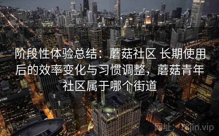 阶段性体验总结：蘑菇社区 长期使用后的效率变化与习惯调整，蘑菇青年社区属于哪个街道