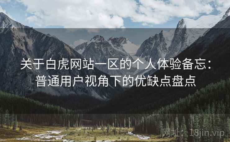 关于白虎网站一区的个人体验备忘：普通用户视角下的优缺点盘点