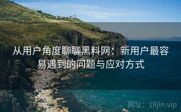 从用户角度聊聊黑料网：新用户最容易遇到的问题与应对方式